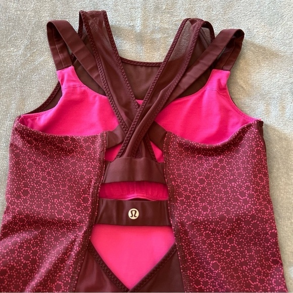Lululemon Ready Set Sweat Mesh Strappy Cycling Lightweight maroon Tank Top - Picture 12 of 14